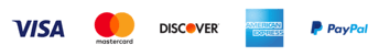 Visa, Mastercard, American Express, Discover