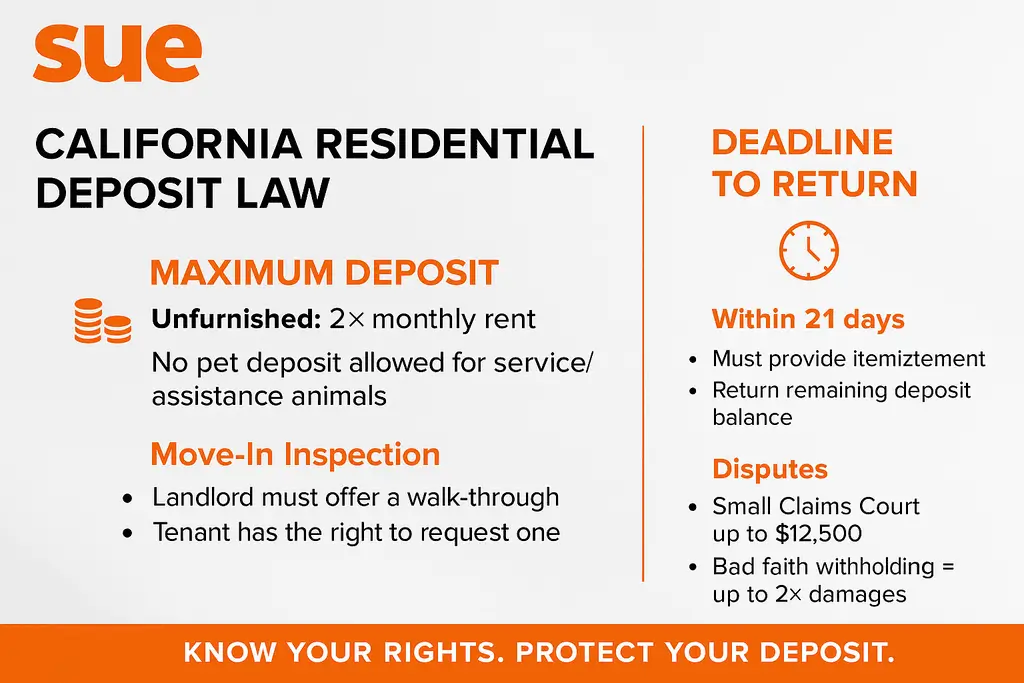 California security deposit law infographic