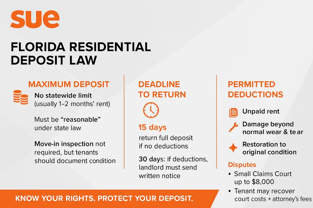 Florida security deposit law infographic