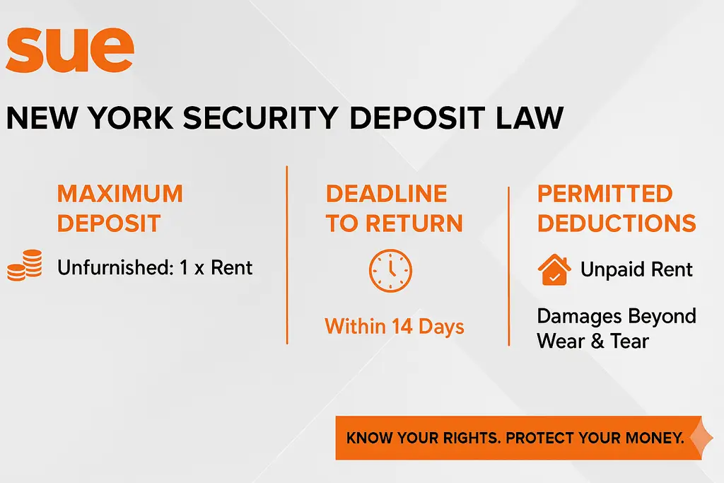 New York security deposit law infographic